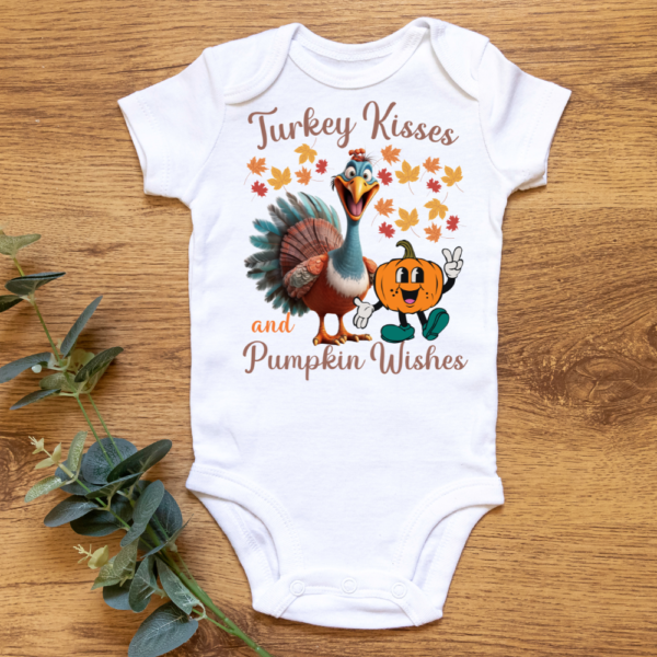 Funny Thanksgiving PNG Turkey Kisses and Pumpkin Wishes Sublimation Design, COMMERCIAL LICENSE - Image 4