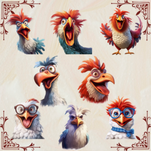 Funny Birds PNG Bundle